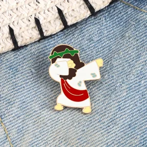 Enamel Jesus Lapel Pin  Christian Faith Icon Badge