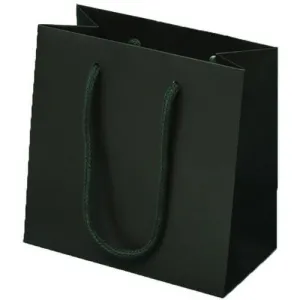 Espresso Matte Rope Handle Euro-Tote Shopping Bags - 6.5 x 3.5 x 6.5