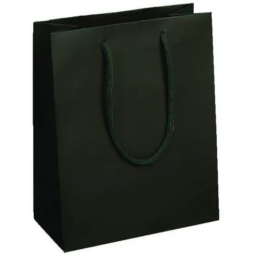 Espresso Matte Rope Handle Euro-Tote Shopping Bags - 8.0 x 4.0 x 10.0