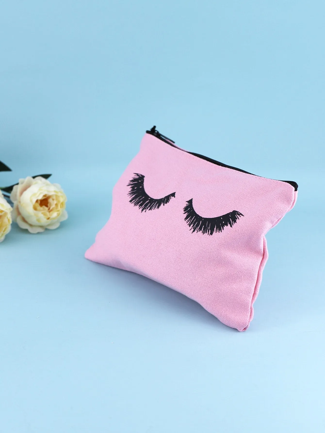 Eyelash Cosmetic Bags Canvas Lash Makeup Bag Travel Make Up Pouches Toiletry Bag