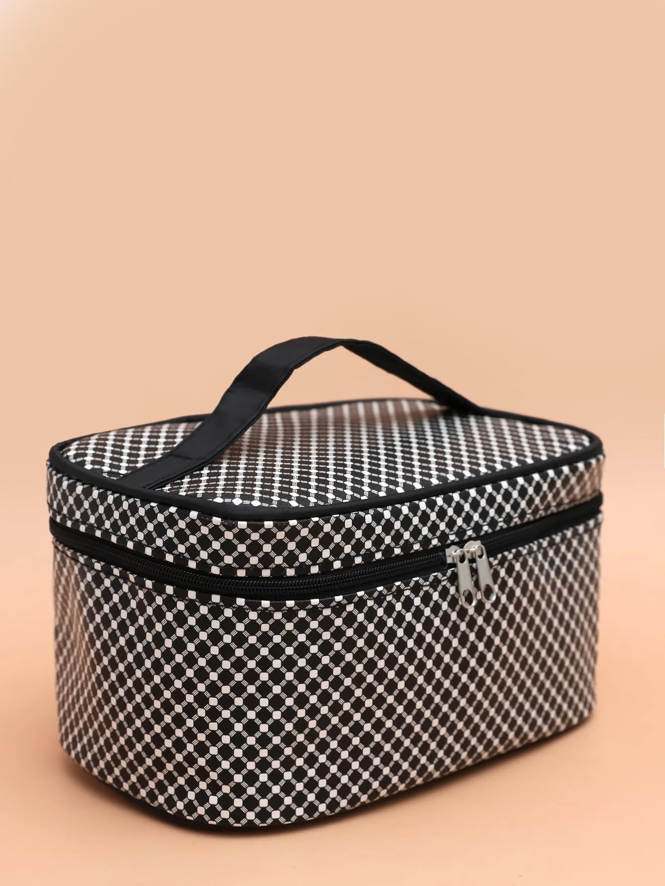 Geometric Pattern Makeup Bag Cosmetic Organizer Toiletries Bag Makeup Organizer