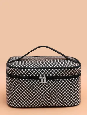 Geometric Pattern Makeup Bag Cosmetic Organizer Toiletries Bag Makeup Organizer