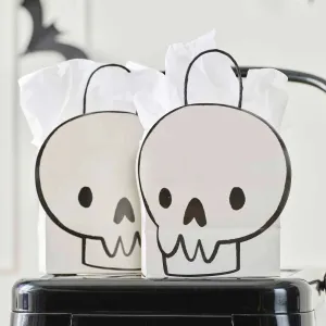 Ginger Ray Skull Halloween Paper Party Bags - 5 Pkt