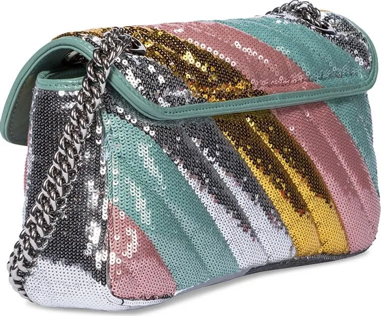 Gucci GG Marmont Small Sequin Shoulder Bag Multicolor, multicolored