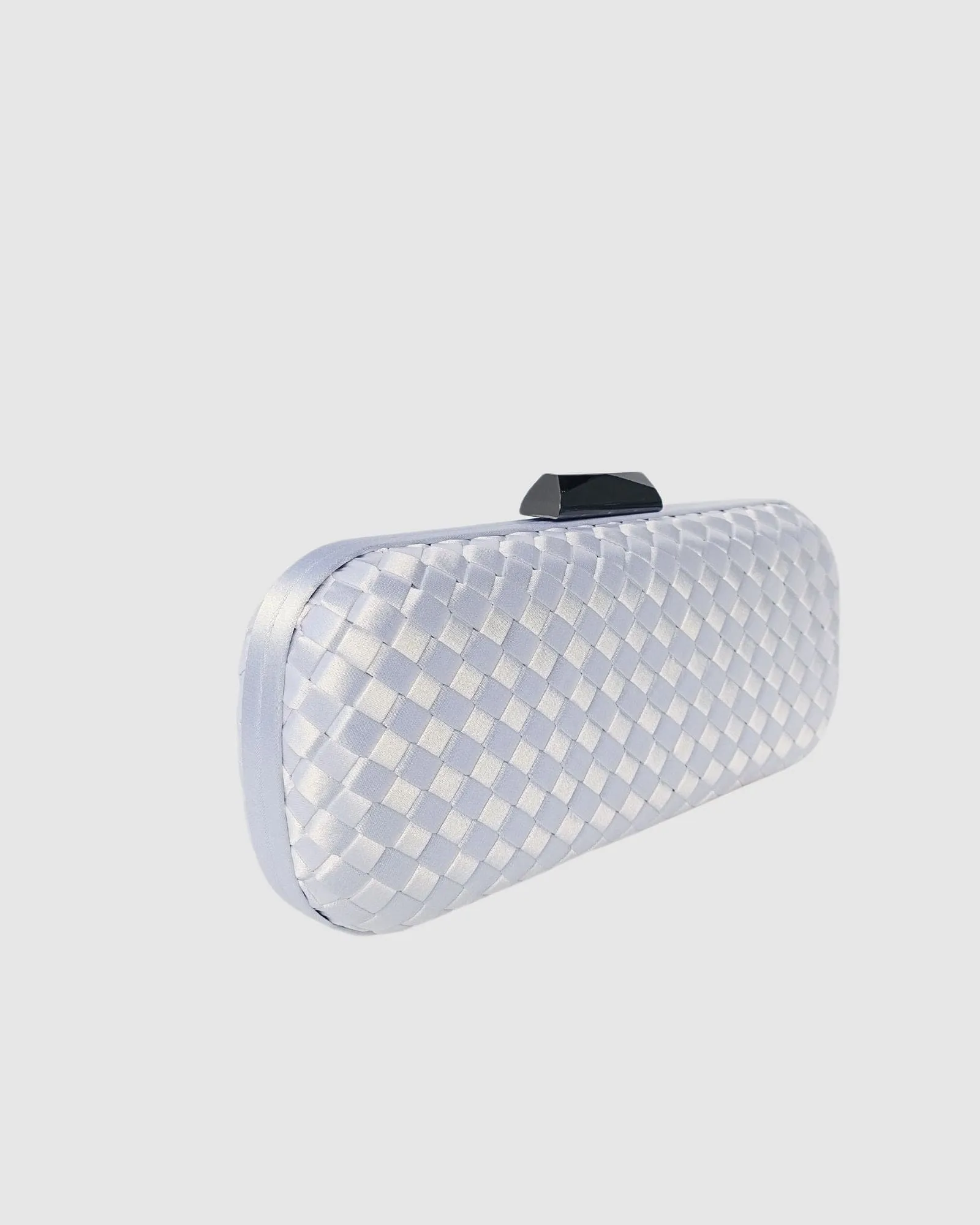 Izoa May Woven Clutch White