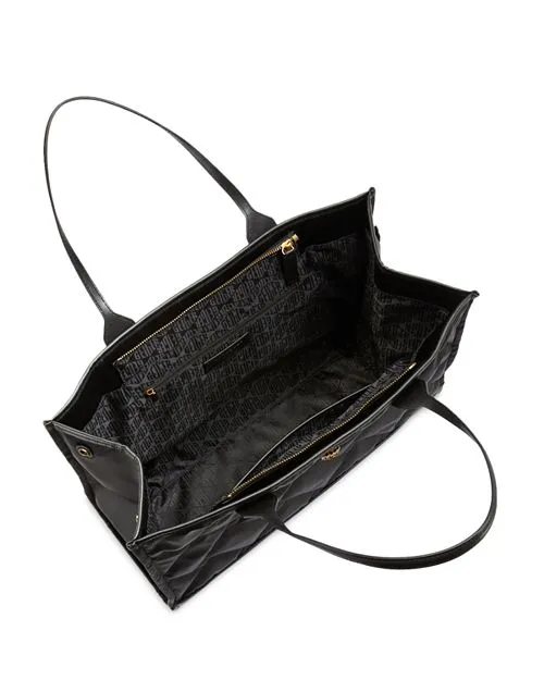 KURT GEIGER LONDON Square Quilted Recycled Tote Bag color Black