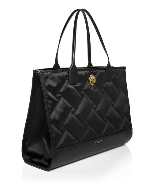 KURT GEIGER LONDON Square Quilted Recycled Tote Bag color Black