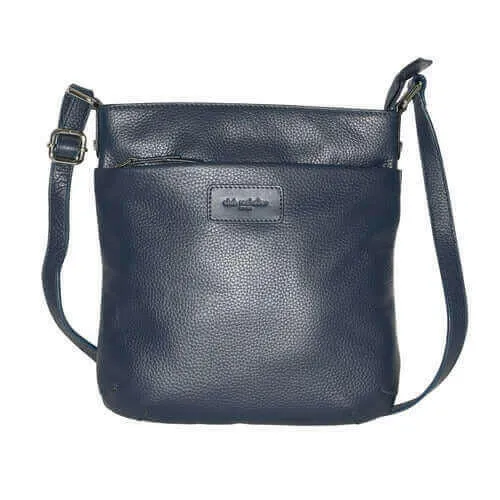 Ladies Leather Top Zipper Crossbody Bag