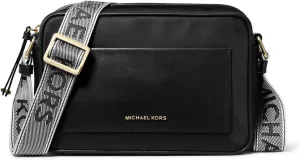 Large Jet Set East/West Shoulder Bag with Fabric Strap MICHAEL Michael Kors, Black