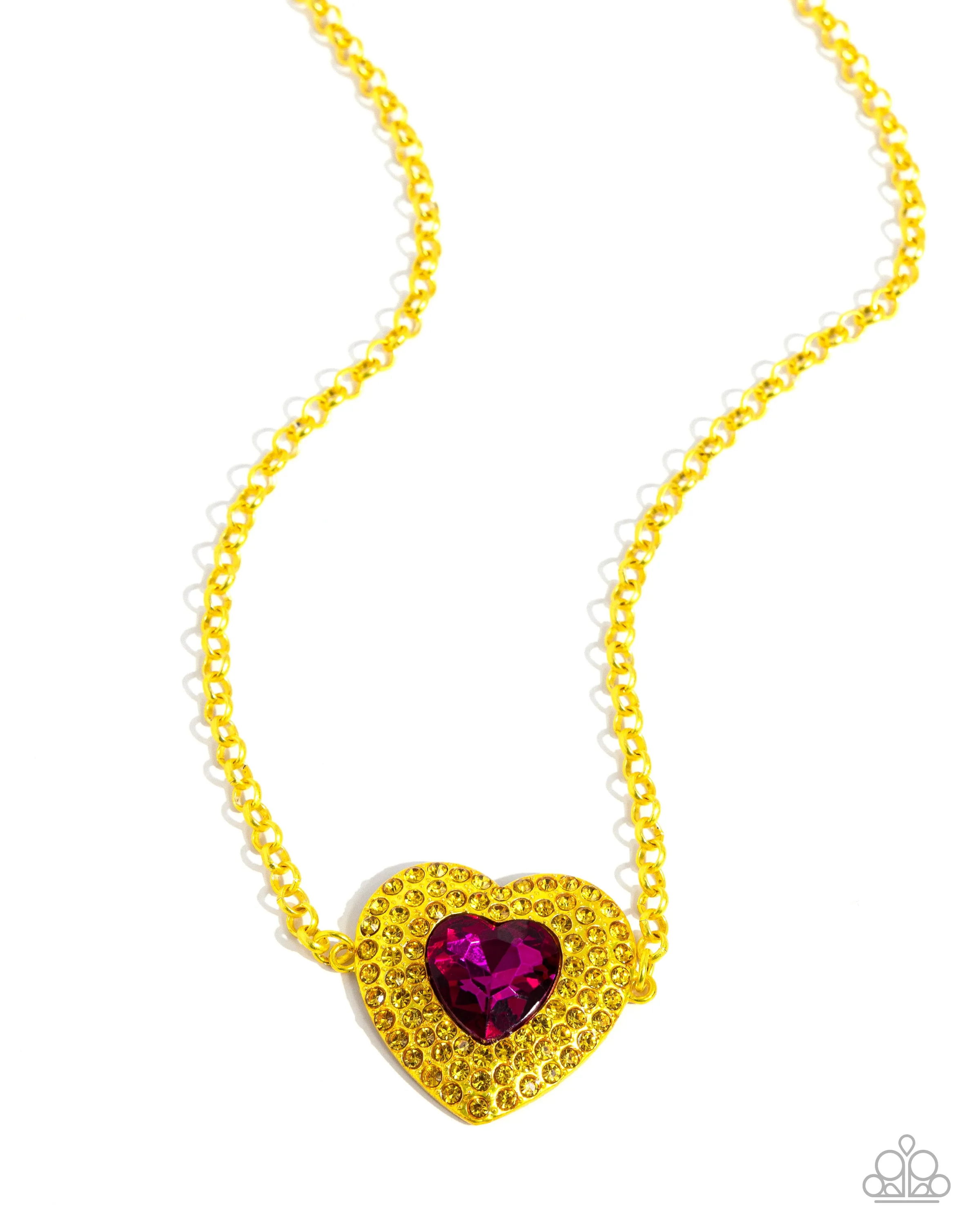 Locket Leisure - Yellow Necklace