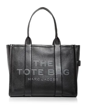 MARC JACOBS Leather Tote Bag, Black