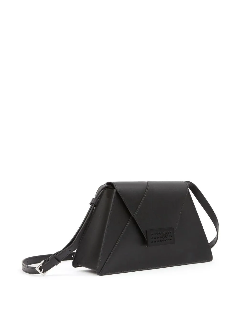 MEDIUM NUMERIC TONAL STITCHING LEATHER SHOULDER BAG