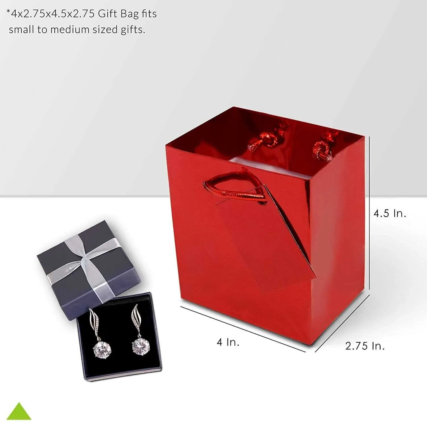 Metallic Red Gift Bags with Handles