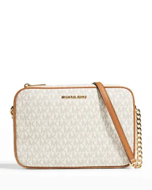 MICHAEL Michael Kors Monogram Leather Zip Crossbody Bag