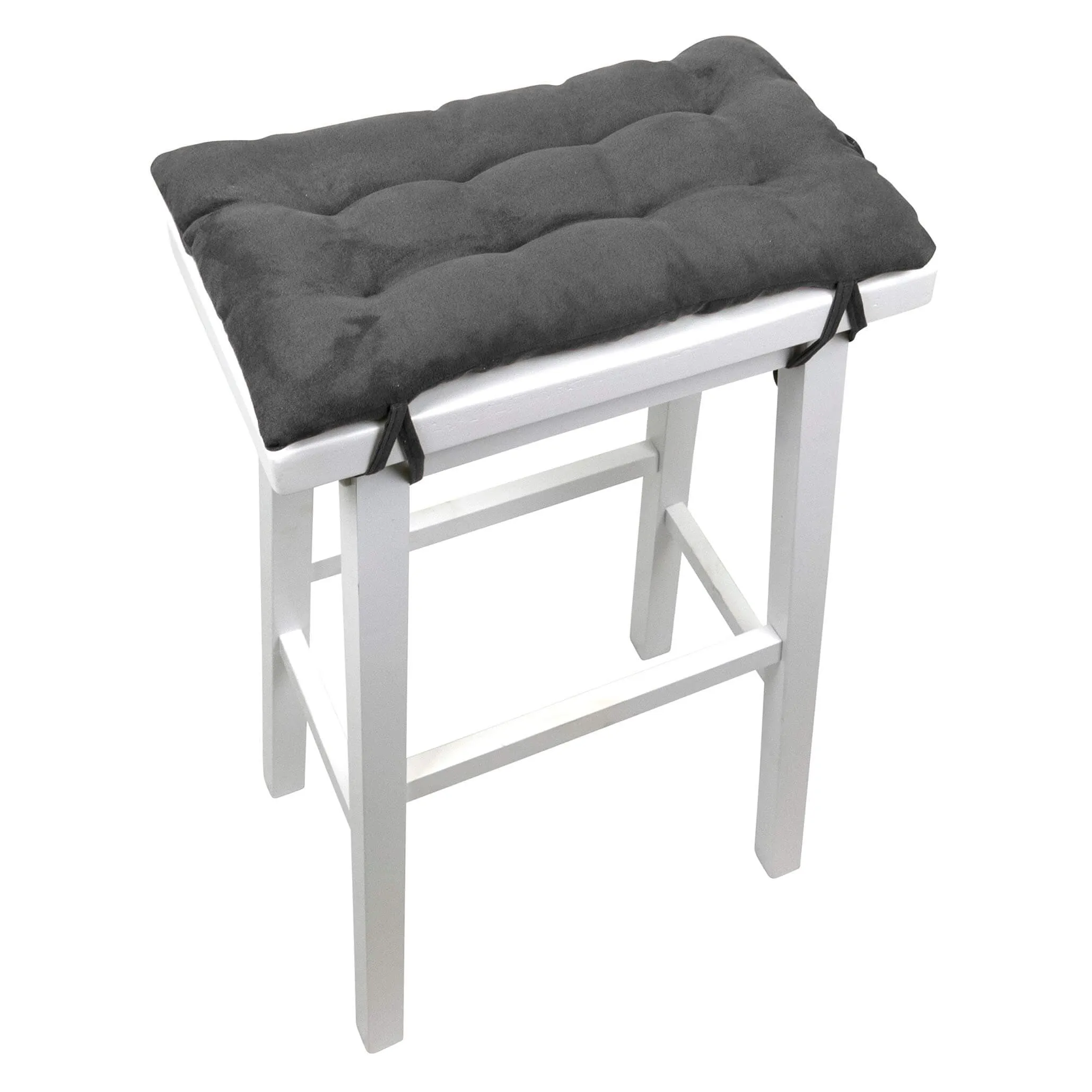 Micro-Suede Grey Saddle Stool Cushions - Gaucho Stool  / Satori Seat Cushions