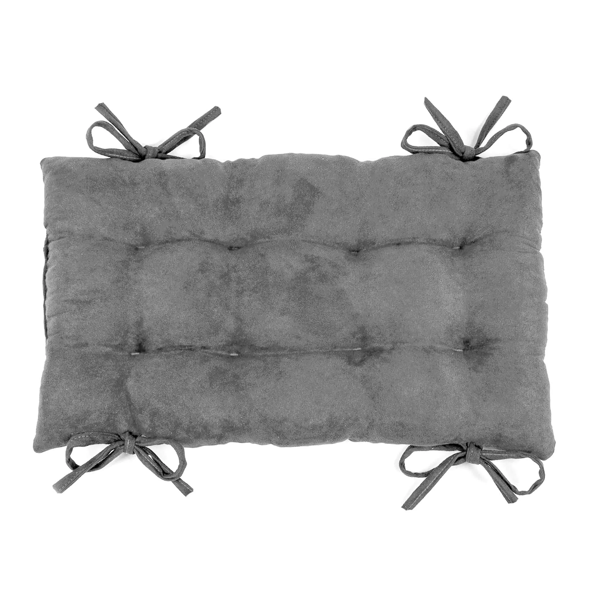 Micro-Suede Grey Saddle Stool Cushions - Gaucho Stool  / Satori Seat Cushions