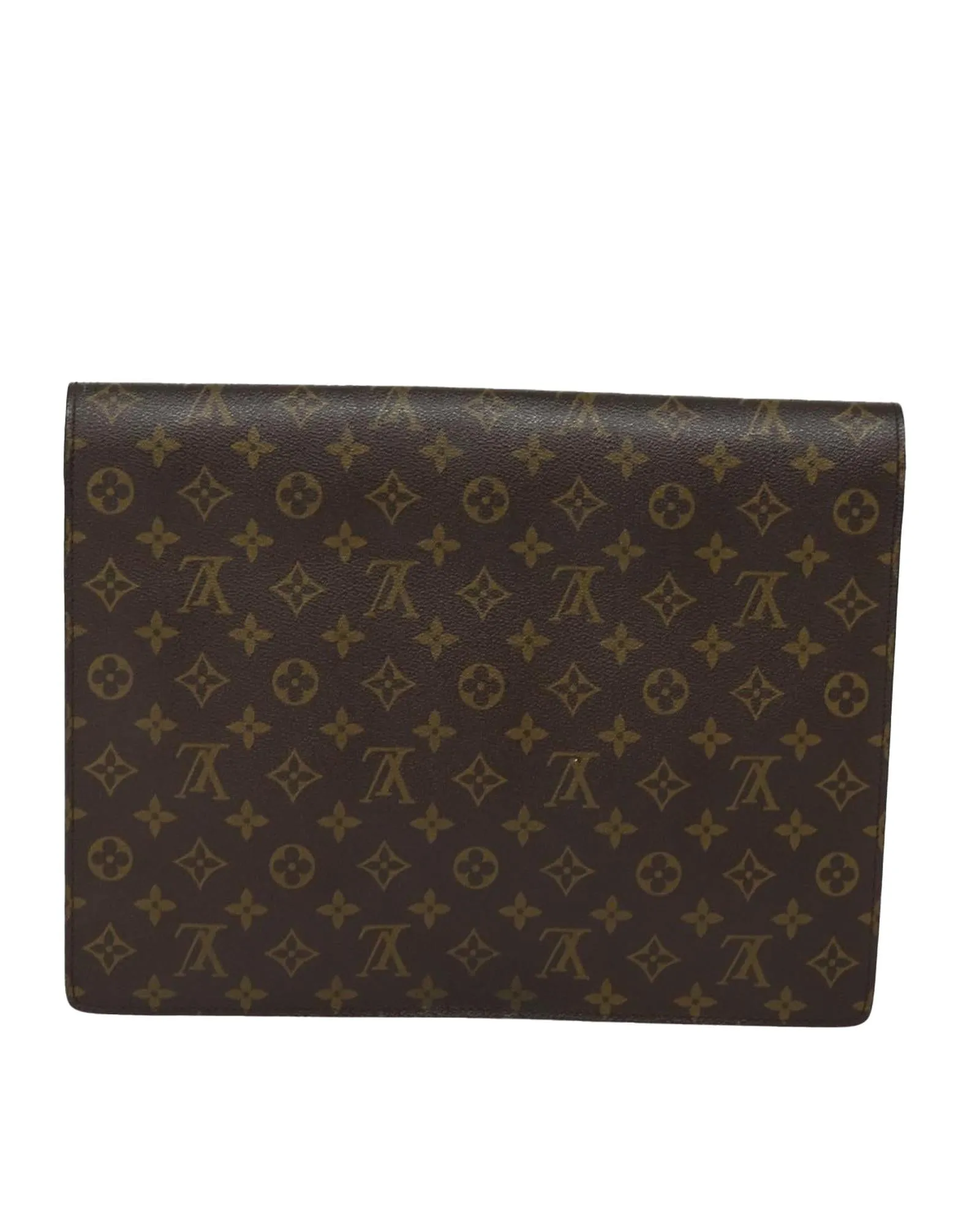 Monogram Canvas Briefcase with Elegant Design and Functional Compartments