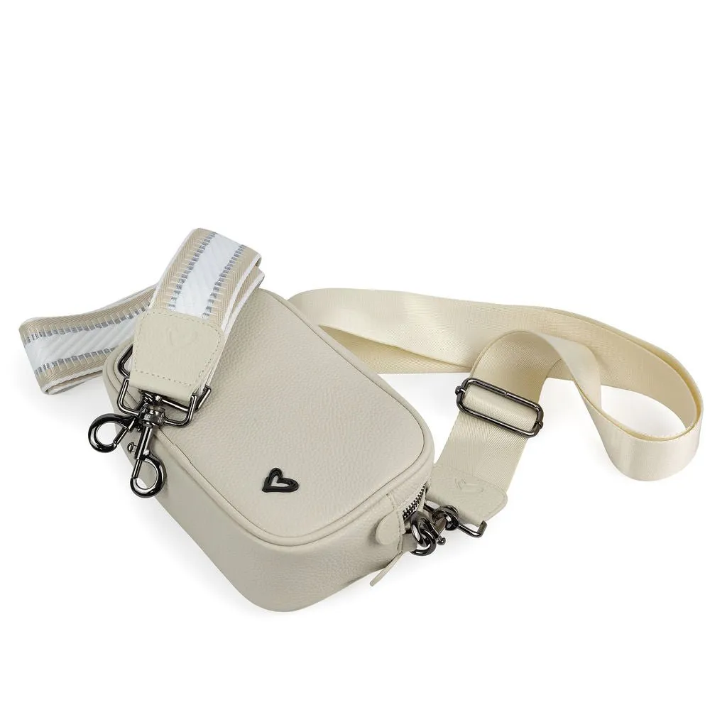 NEW: Durham Vegan Leather Crossbody - Cream