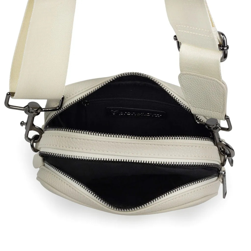 NEW: Durham Vegan Leather Crossbody - Cream