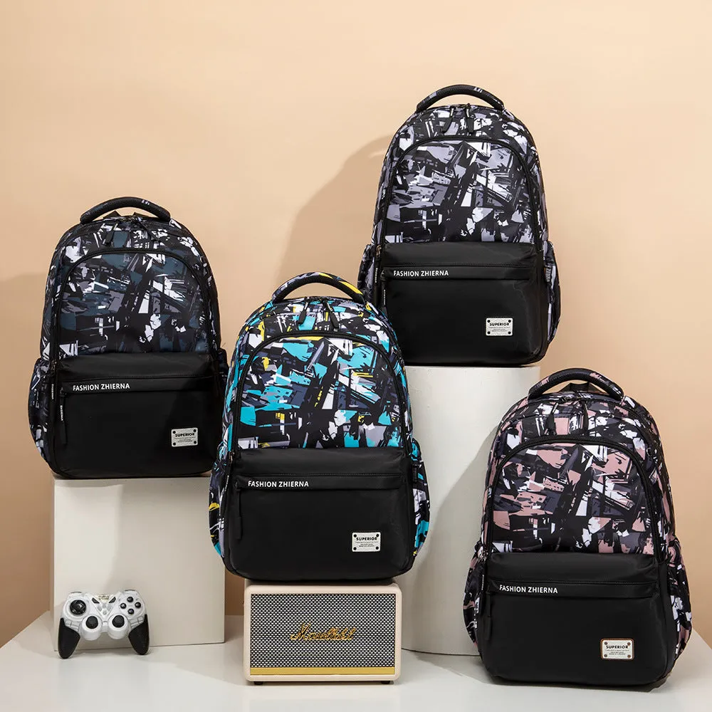 New Fashion Large Capacity Elementary and Middle School Student Schoolbags Waterproof Leisure Backpack Lightweight Fashion Backpack Delivery