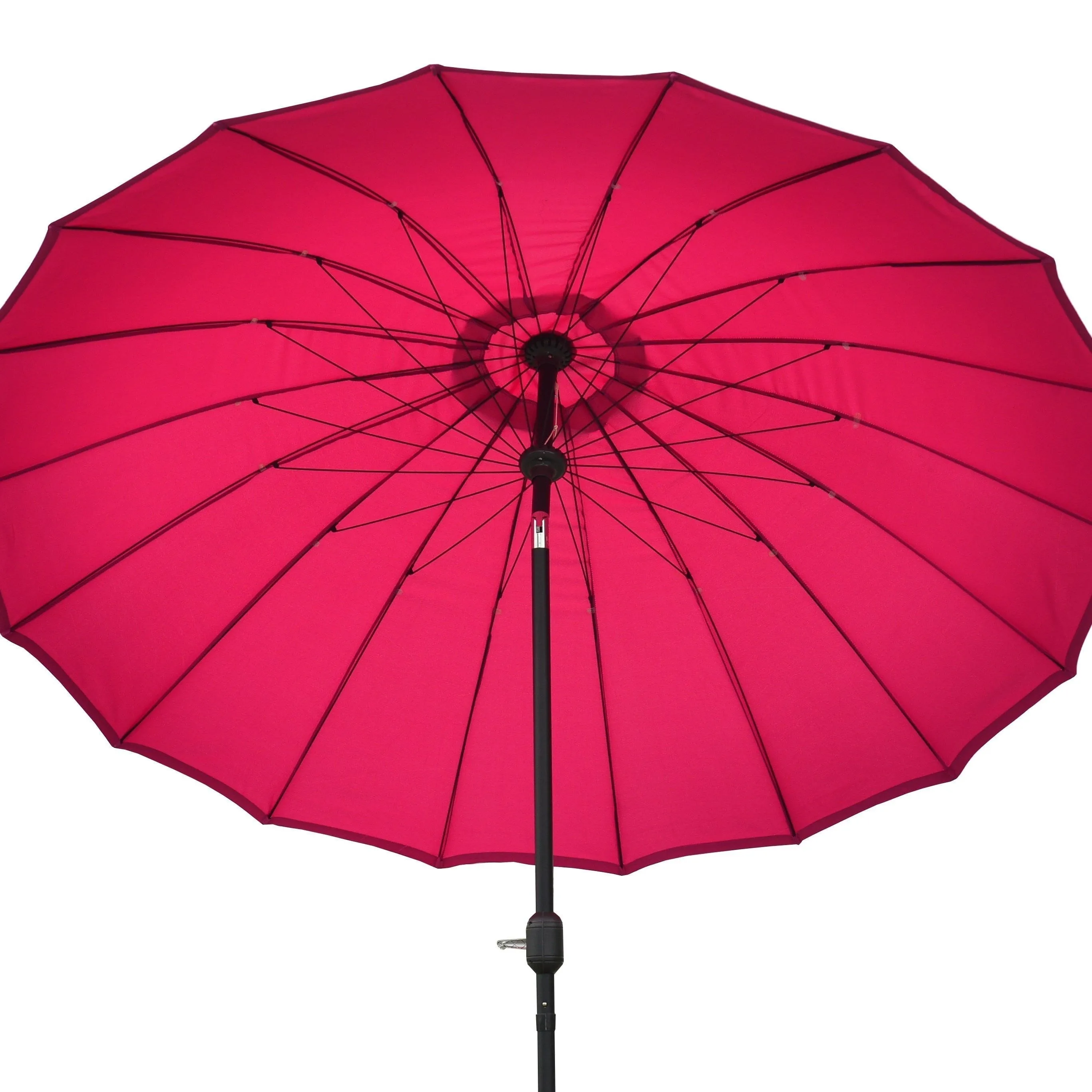 Norfolk Leisure Geisha Style Garden Parasol Umbrellas - 2.7m Crank Handle and Tilt - Taupe, Fuchsia, Lime, Purple, Aqua Outdoor Garden Patio