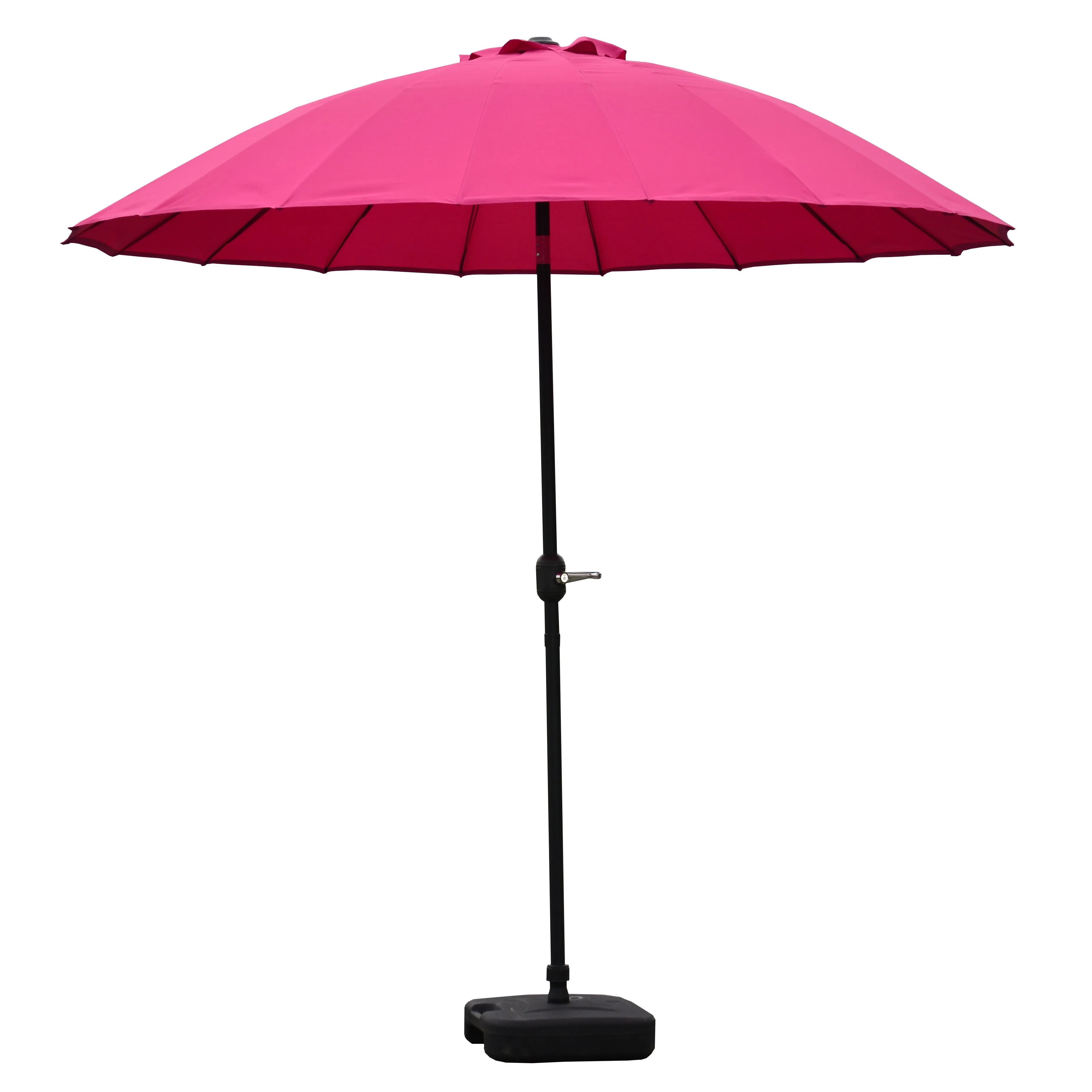 Norfolk Leisure Geisha Style Garden Parasol Umbrellas - 2.7m Crank Handle and Tilt - Taupe, Fuchsia, Lime, Purple, Aqua Outdoor Garden Patio