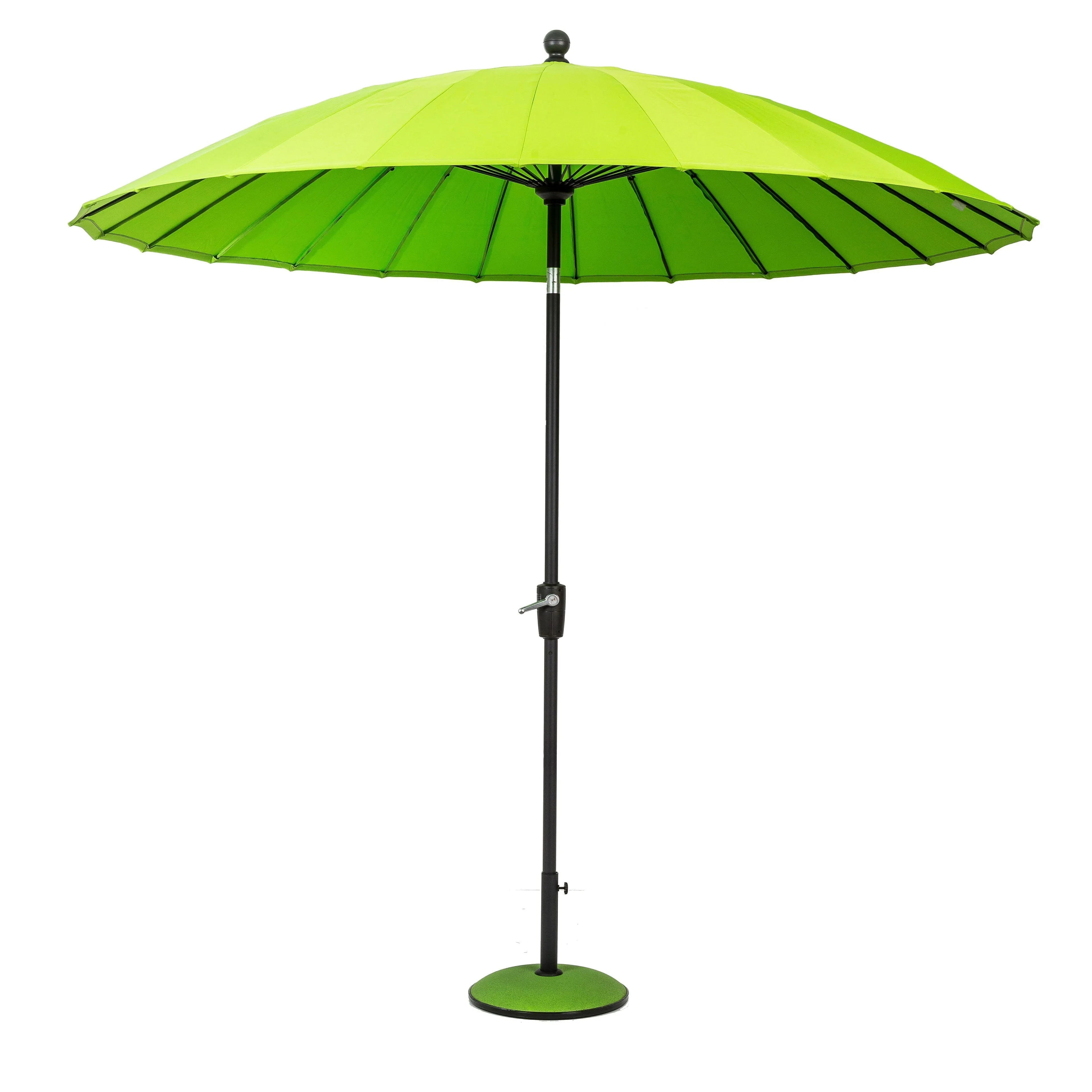 Norfolk Leisure Geisha Style Garden Parasol Umbrellas - 2.7m Crank Handle and Tilt - Taupe, Fuchsia, Lime, Purple, Aqua Outdoor Garden Patio