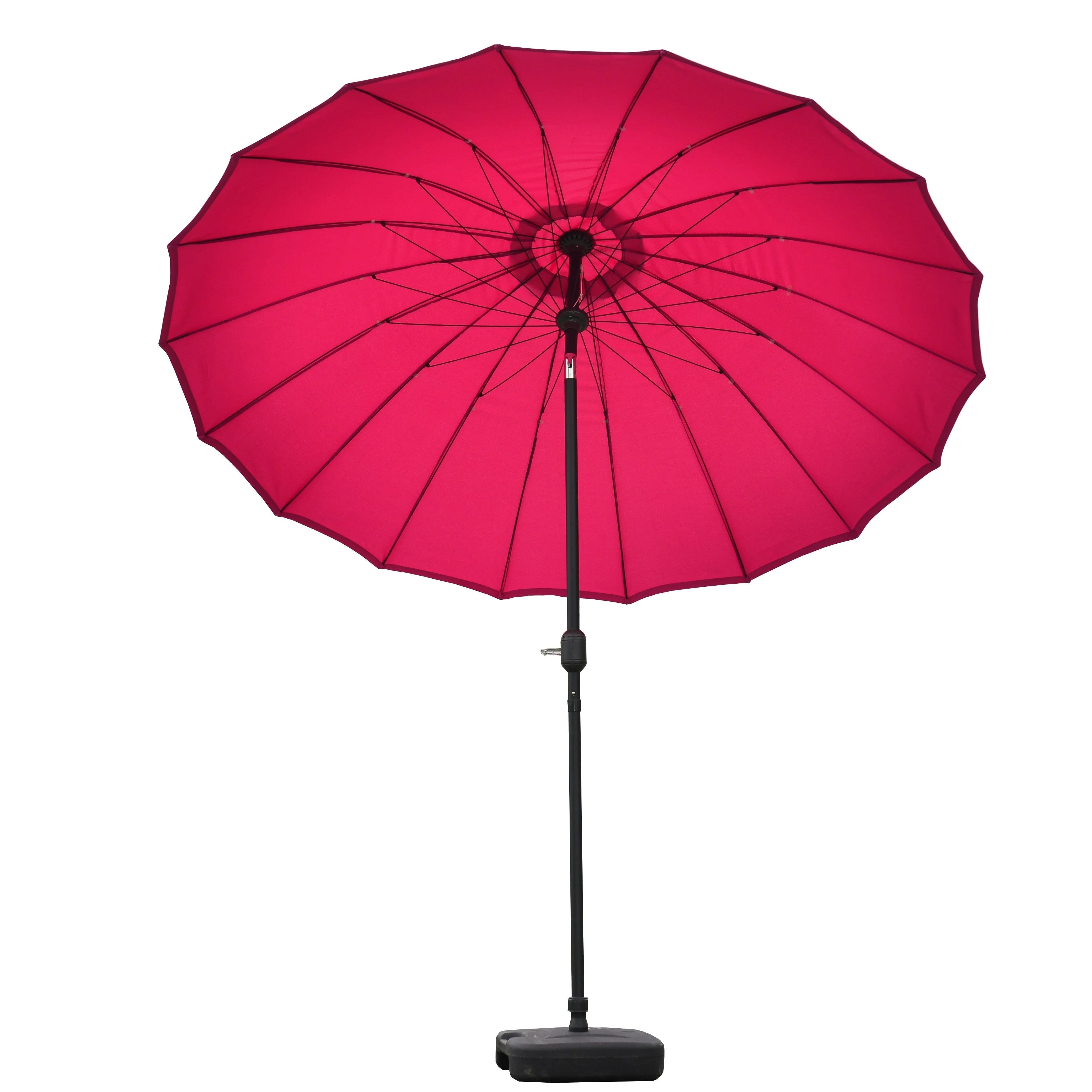 Norfolk Leisure Geisha Style Garden Parasol Umbrellas - 2.7m Crank Handle and Tilt - Taupe, Fuchsia, Lime, Purple, Aqua Outdoor Garden Patio