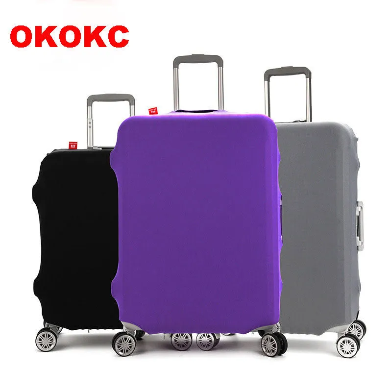 OKOKC Thicken Wearable Pure Color Travel Luggage Suitcase Protective Cover,Stretch, made for S/M/L/XL, Apply to 18-32inch Cases