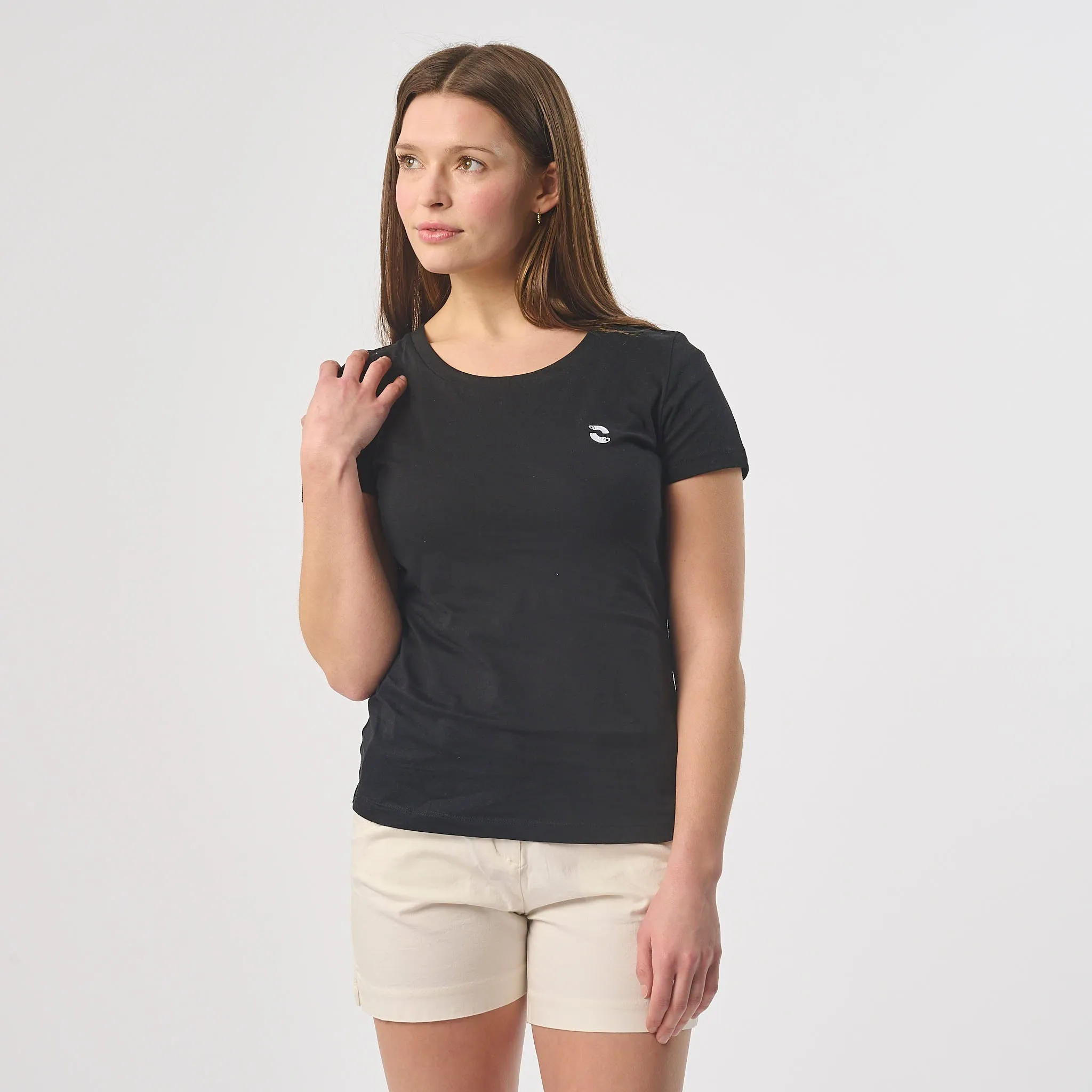 Omnitau Women's Organic Cotton Fitted T-Shirt - Black