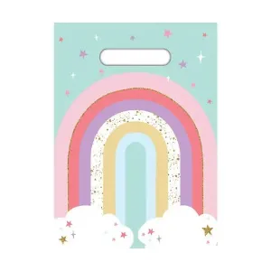 Pastel Rainbow Loot Bags - 8 Pkt