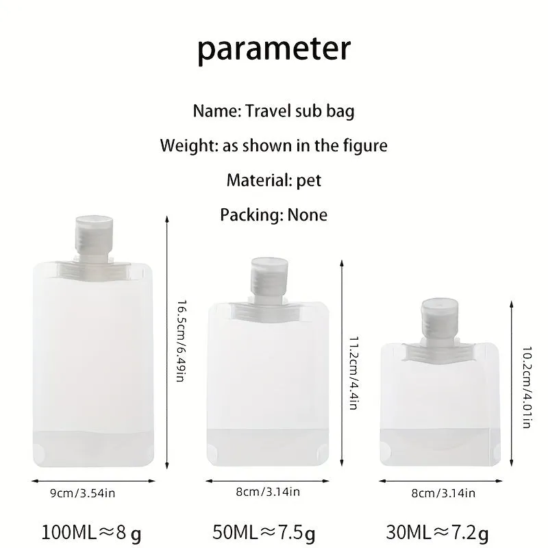 Portable Travel Dispenser Bag for Hand Sanitizer and Toiletries