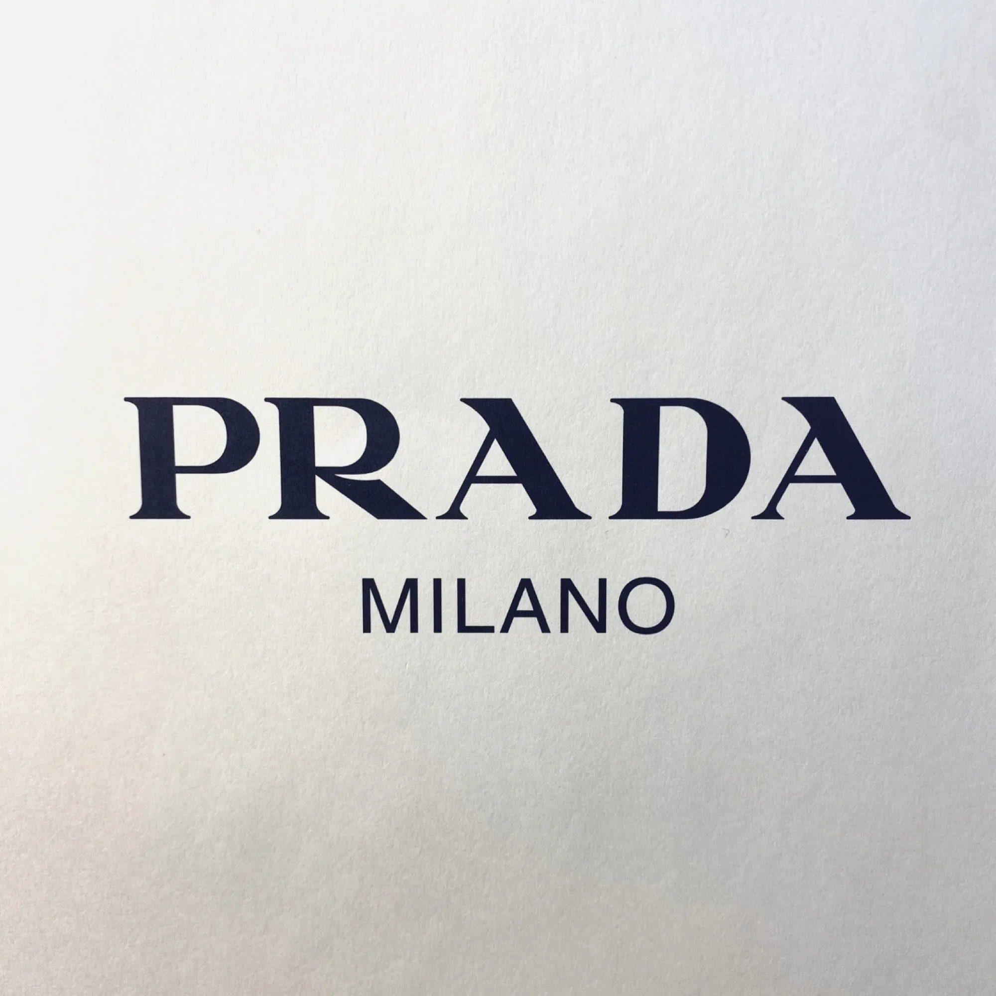 Prada Logo White Paper Designer Shopping Gift Bag Large Set of 2