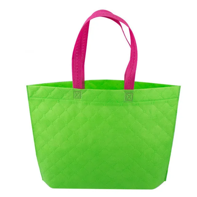 Promotional Bags Non Woven Shopping Bags Reusable Handbag Advertising Gift Candy Color Grocery Shop Bags