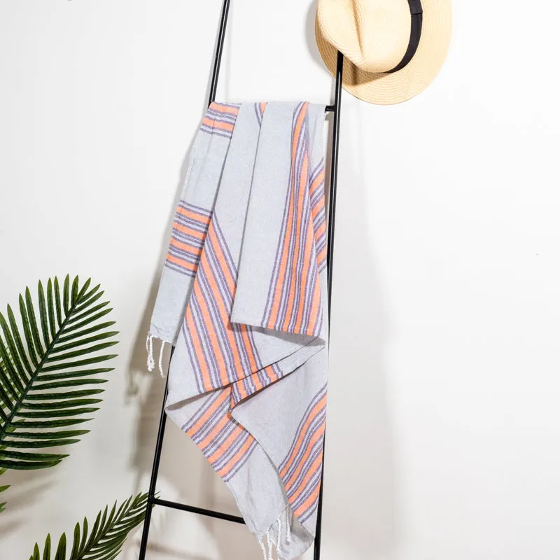 Rio Stripe Fouta Bag - Orange