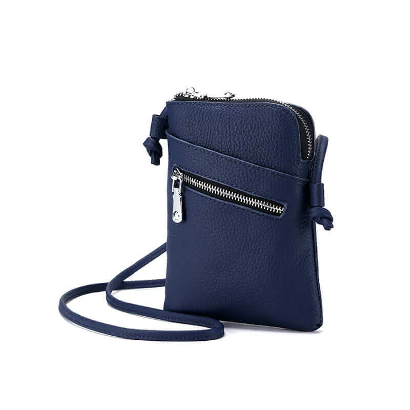 Stylish Leather Small Phone Crossbody Bag