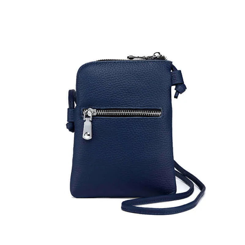 Stylish Leather Small Phone Crossbody Bag