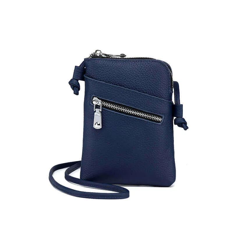 Stylish Leather Small Phone Crossbody Bag