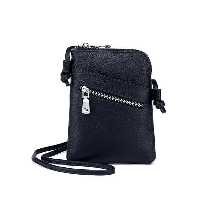 Stylish Leather Small Phone Crossbody Bag