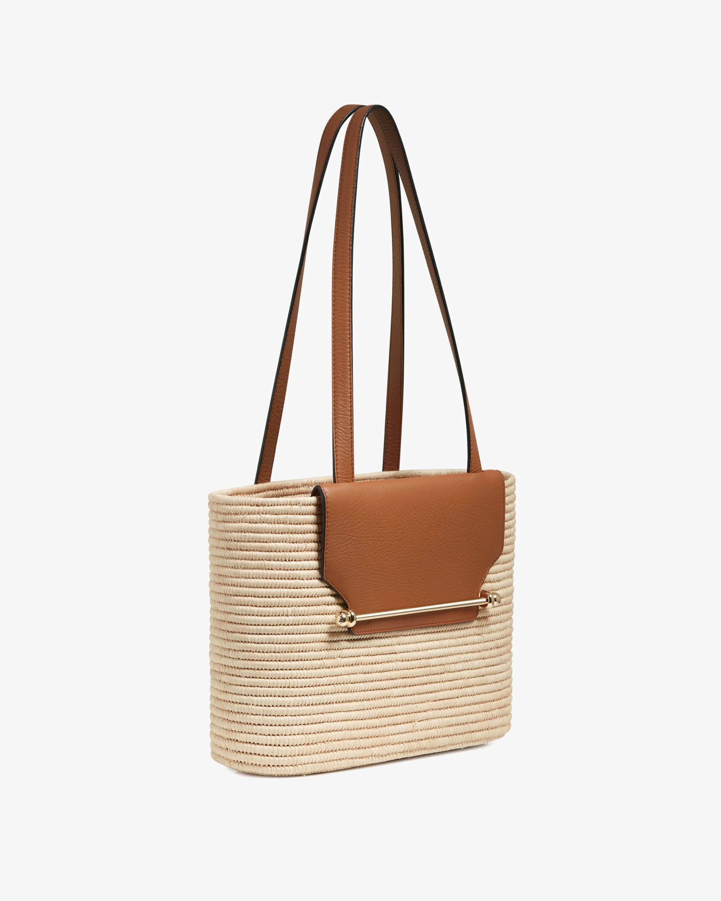 The Strathberry Basket (Small) - Raffia/Leather Tan