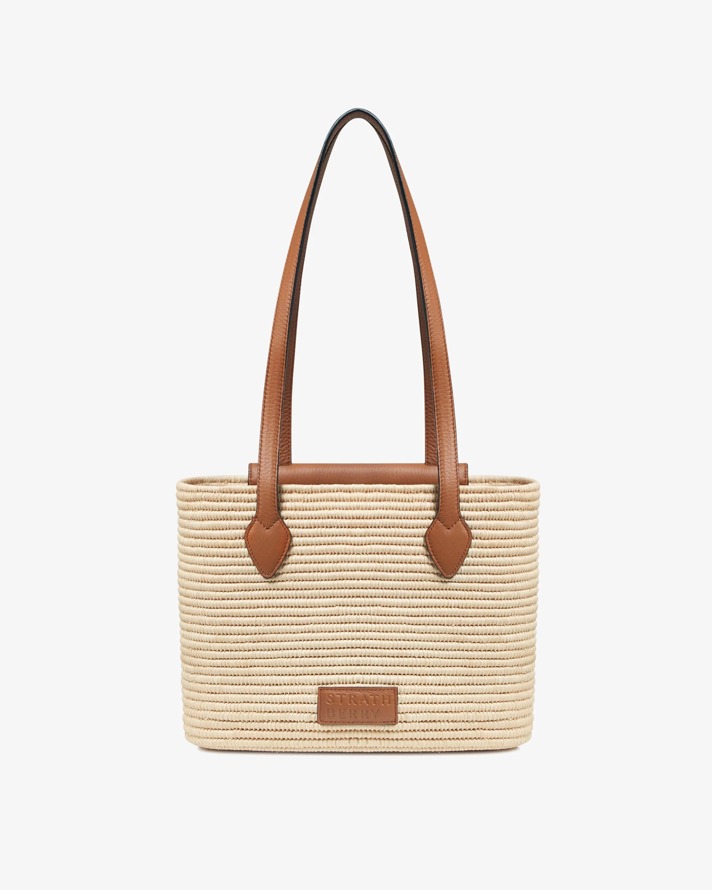 The Strathberry Basket (Small) - Raffia/Leather Tan