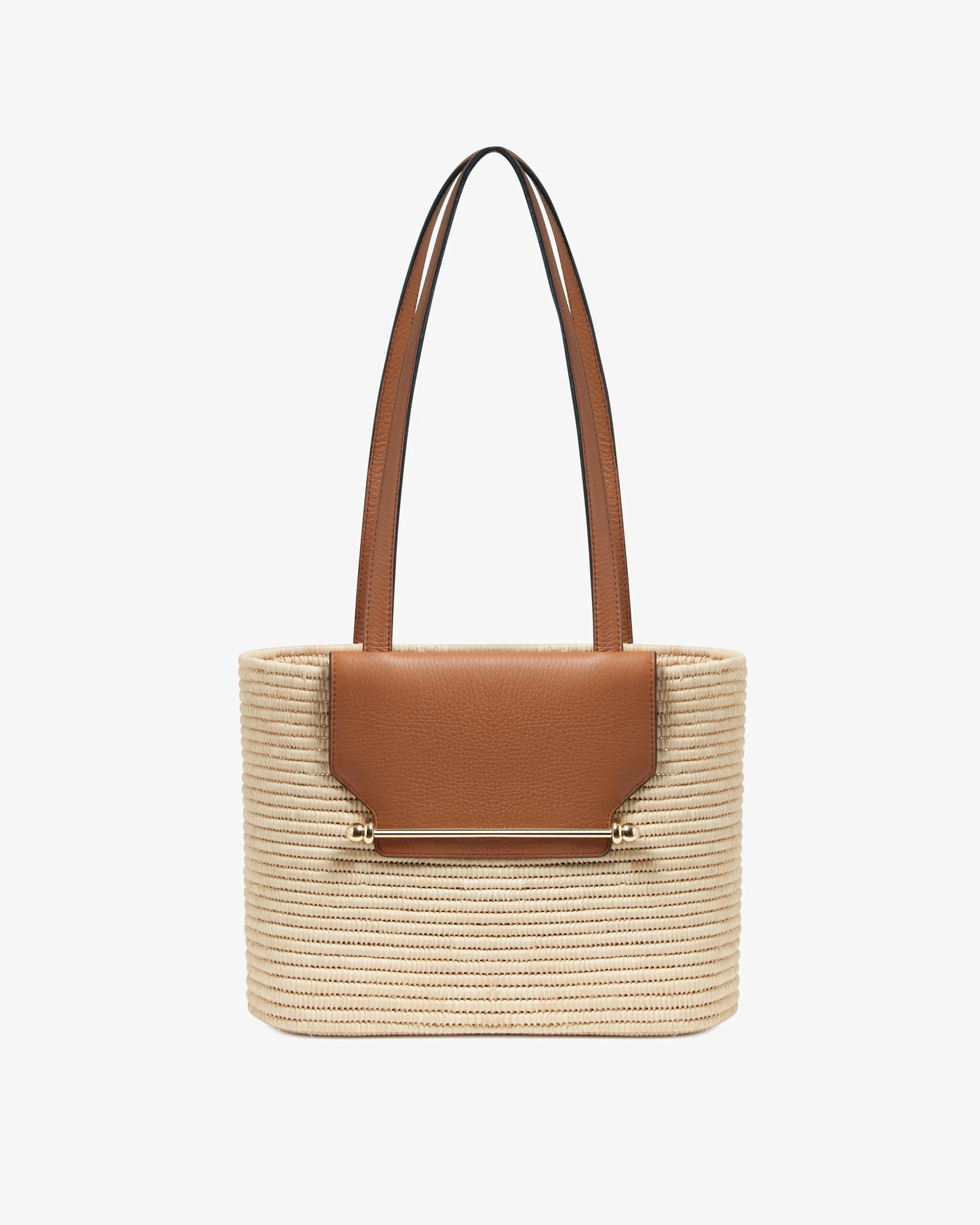 The Strathberry Basket (Small) - Raffia/Leather Tan