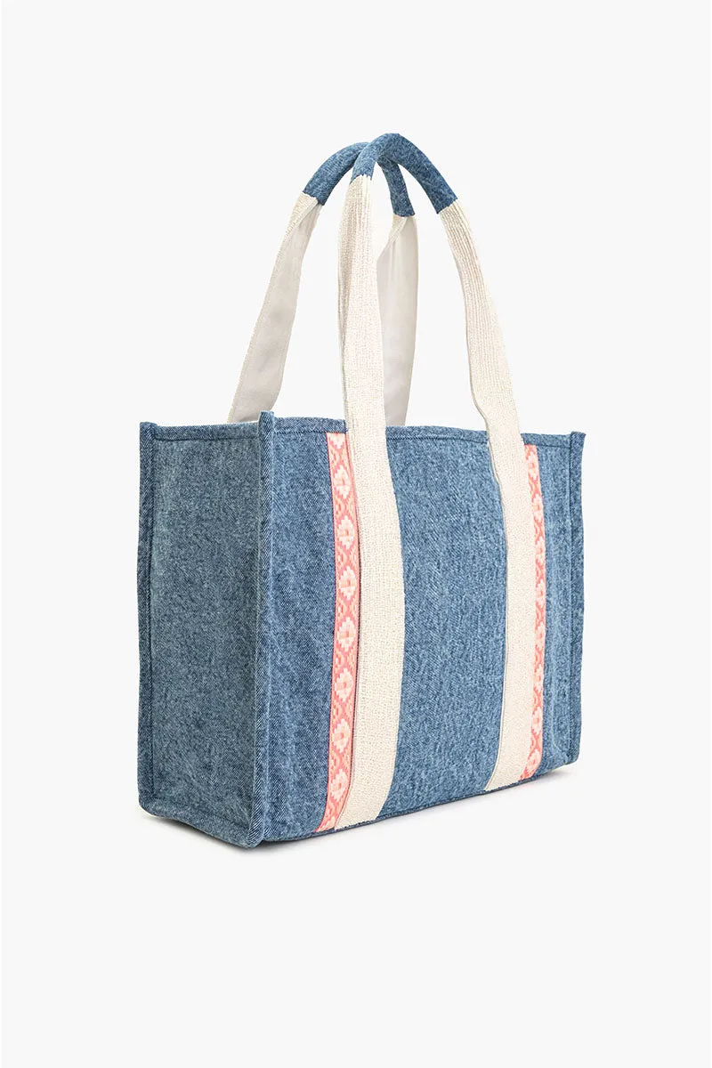 Vibes Don'T Lie Denim Tote