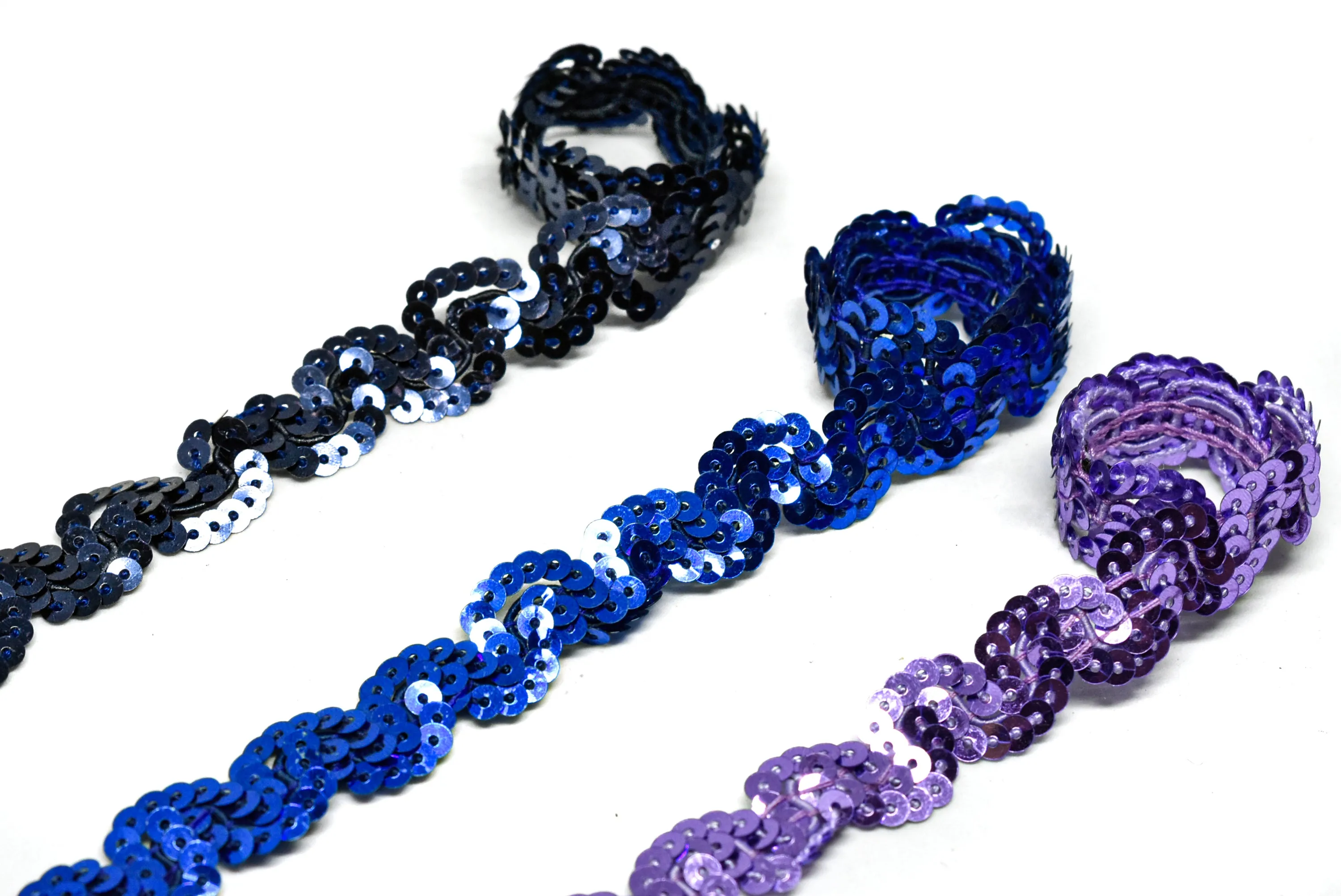 Wavy Sequins Trim (6 Colors Available) 0.50" - 1 Yard