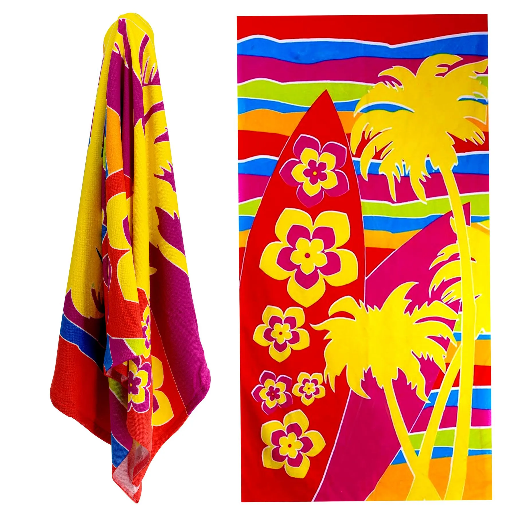 Yellow Palm Trees Towel