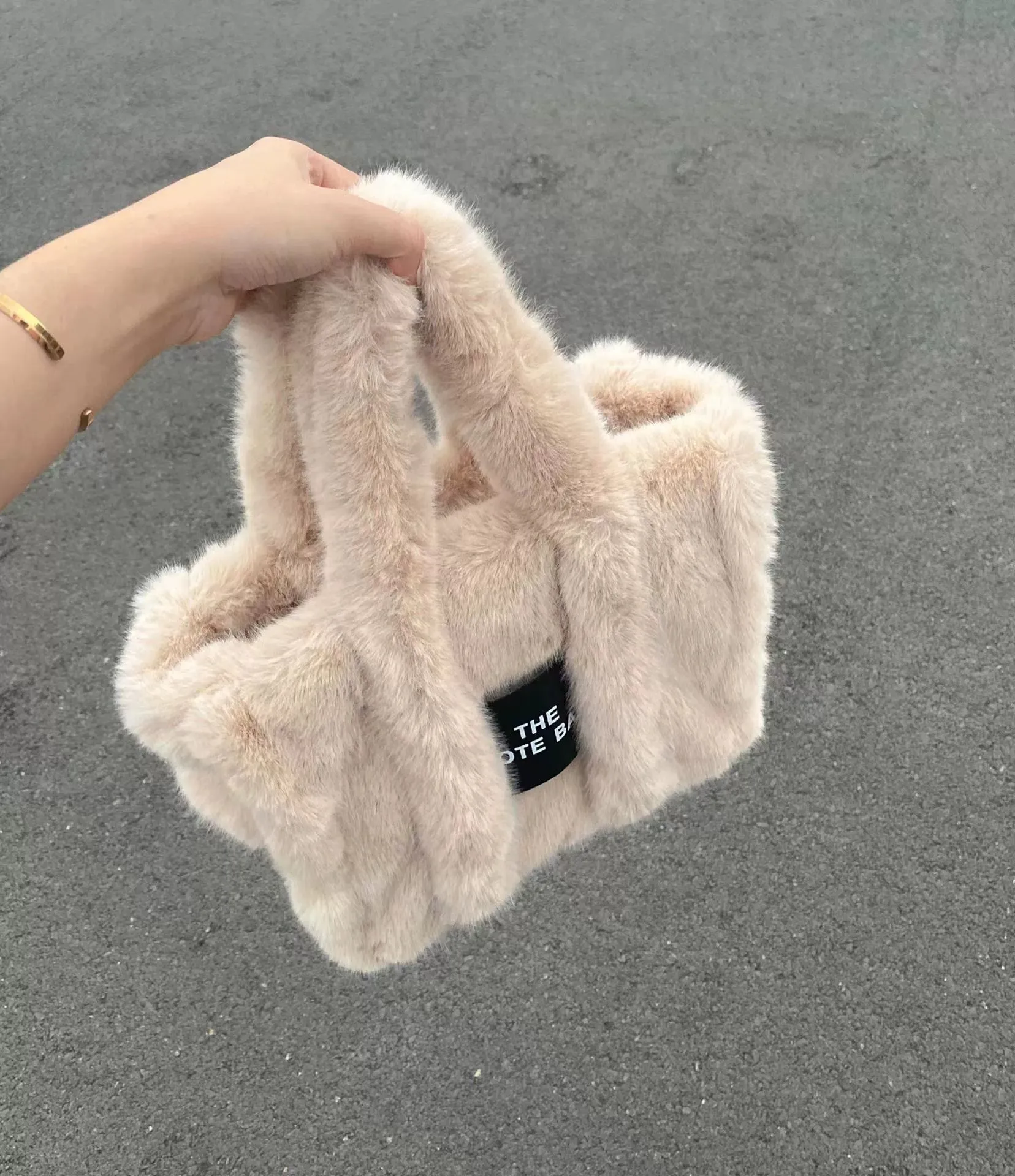 Zaina Faux Fur Tote Bag